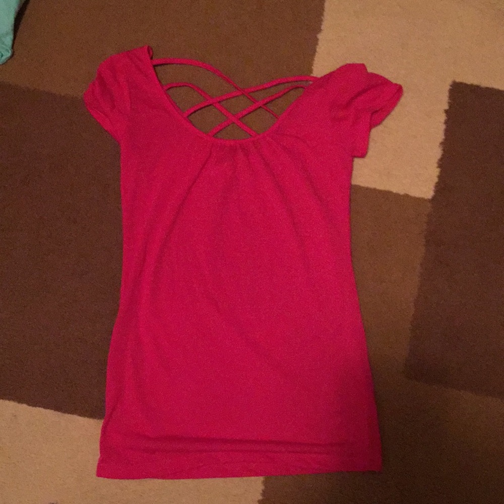 Pink summer shirt.
